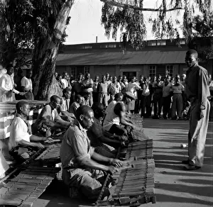 Timbila: Chopi timbila dance in a compound mine 1, Chopi
