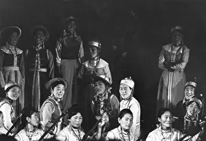 Ulaanbaatar: Chorus singing in an Ulan Bator theatre, Mongolia