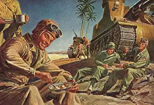 Chow: Chow Time for Soldiers in Desert