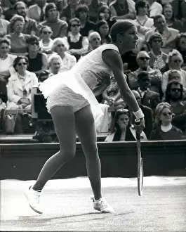 Wightman: Chris Evert in tennis match at Wimbledon
