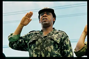 Hani: Chris Hani attends an MK rally
