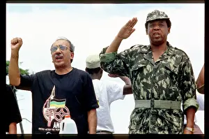 Kadar: Chris Hani and Kader Asmal attend an MK rally