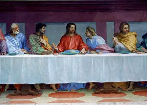 Salvi: Christ with four apostles, detail