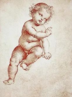 Accademia: The Christ Child, drawing by Raphael