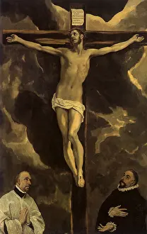 Donor: Christ on the Cross Adored by Two Donors, by El Greco
