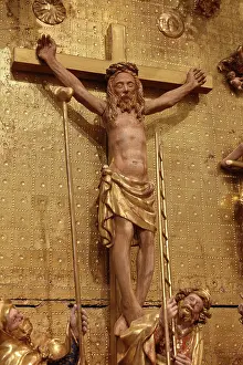 Christ on cross, Crucifixion Altarpiece, Musee