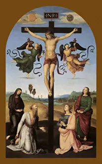 1502: Christ on the Cross with the Virgin, by Raphael
