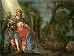 Veronese: Christ in the Garden Supported by Angel, by Veronese