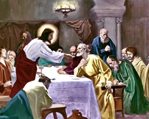 Spl001: Christ with Halo at the Last Supper Offering to