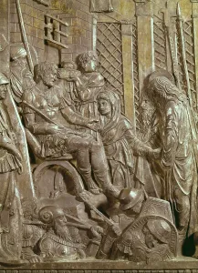 1386: Christ before Pilate and Caiaphas, relief by Donatello