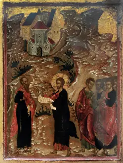 Nazareth: Christ reading Abgar's letter. Moscow, early 17th century. N