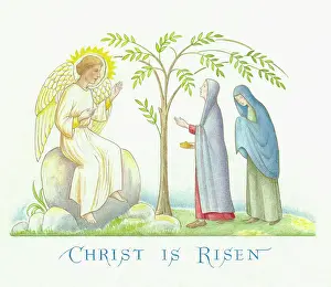 Risen: Christ is Risen - two Marys at the Tomb