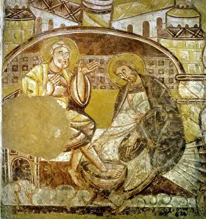 Romanic: Christ washing the feet of the Apostles
