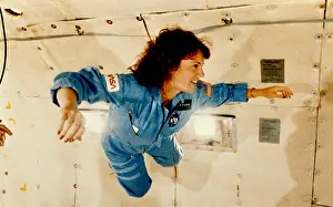 Weightless: Christa McAuliffe Experiences Weightlessness. ?