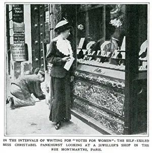 Enfranchisement: Christabel Pankhurst self-exiled in Paris 1912