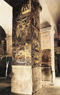 Coptic: Christian Church interior in Axum, Ehiopia