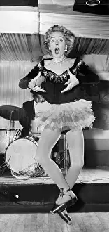 Hormone: Christine Jorgensen in one of her acts at the Cafs
