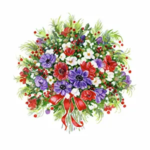 Bouquets: Christmas bouquet of Anemones