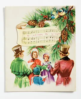 Carolling: Christmas card