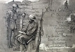 Commemorativeart: Christmas Card - 7th Division 1917