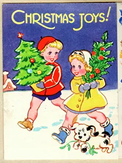Mistletoe: Christmas card, Christmas Joys!