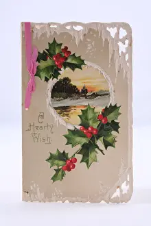 Icicles: Christmas card with cut out detailing