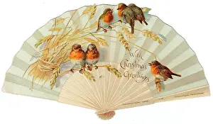 Wheatsheaf: Christmas card in the form of a fan