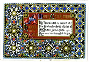 Verse: Christmas card with geometrical designs