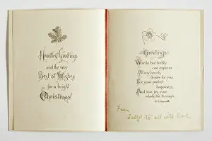 Sherriff: Christmas card, inside