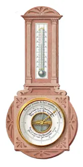 Puns: Christmas card in the shape of a barometer
