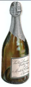Chandon: Christmas card in the shape of a champagne bottle