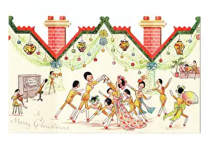 Matchstick: Christmas card in the shape of a house