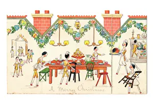 Matchstick: Christmas card in the shape of a house