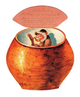 Thumbing: Christmas card in the shape of a jar