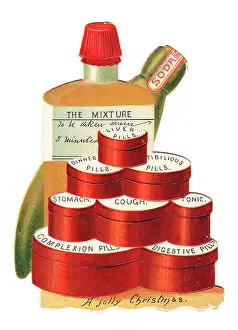 Dosage: Christmas card in the shape of medicines