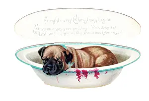 Christmas card in the shape of a pie