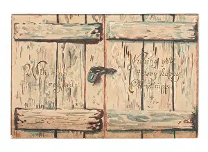Padlock: Christmas card in the shape of a rabbit hutch