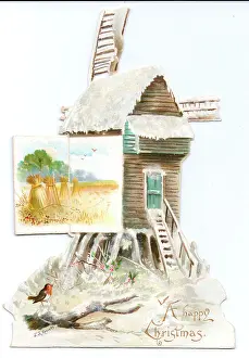 Stooks: Christmas card in the shape of a windmill
