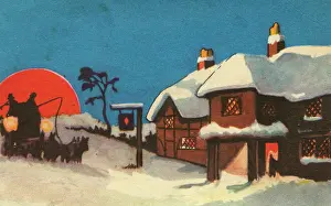 Stagecoach: Christmas card, Snow scene with stagecoach