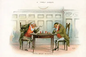 Timely: Christmas card, A Timely Cheque