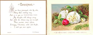 Burnside: Christmas card with verse and flowers