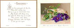 Burnside: Christmas card with verse and flowers