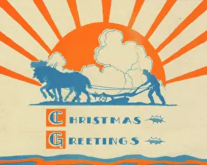 Plough: Christmas card, WW2 Home Front
