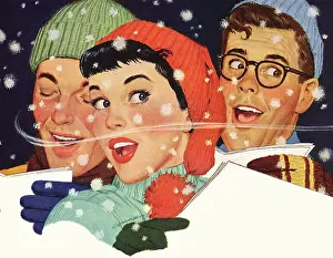Yuletide: Three Christmas Carolers