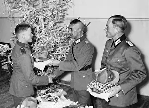 Consists: Christmas celebration at a mountain infantry unit of the