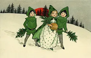 Boughs: Christmas - Children in the snow