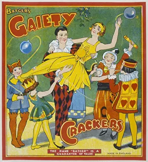 Batgers: Christmas cracker box label
