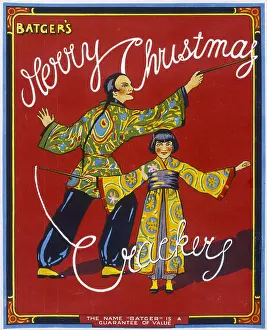 Entertainers: Christmas cracker box label