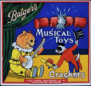 Batgers: Christmas cracker box label