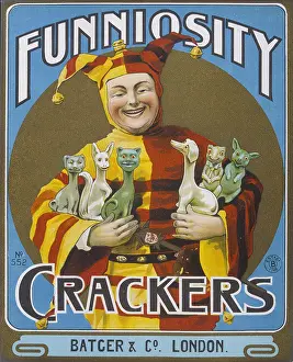 Jesters: Christmas Cracker box label